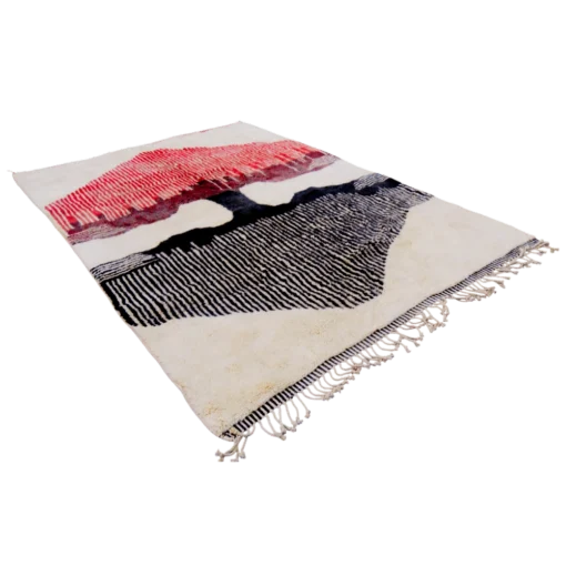 Azrou Green and White Striped Rug - Image 4