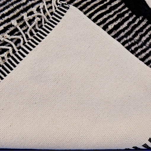 Azrou Green and White Striped Rug - Image 3